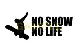 画像: NO SNOW NO LIFE ステッカー スノーボード4 (Lサイズ)