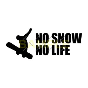 画像: NO SNOW NO LIFE ステッカー スノーボード4 (Lサイズ)