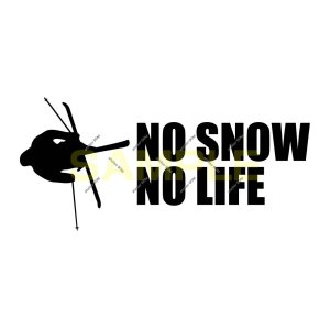 画像: NO SNOW NO LIFE ステッカー スキー3 (Lサイズ)