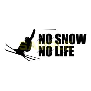 画像: NO SNOW NO LIFE ステッカー スキー2 (Sサイズ)