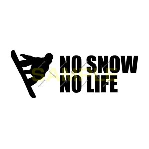 画像: NO SNOW NO LIFE ステッカー スノーボード5 (Lサイズ)