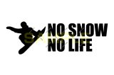 画像: NO SNOW NO LIFE ステッカー スノーボード3 (Sサイズ)