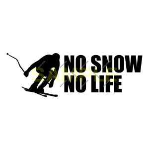 画像: NO SNOW NO LIFE ステッカー スキー5 (Lサイズ)