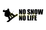 画像: NO SNOW NO LIFE ステッカー スノーボード2 (Sサイズ)