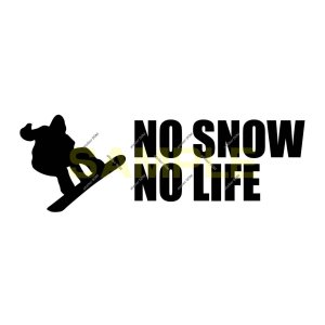 画像: NO SNOW NO LIFE ステッカー スノーボード2 (Sサイズ)