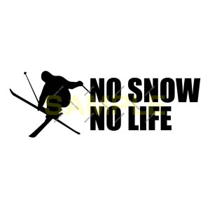 画像: NO SNOW NO LIFE ステッカー スキー1 (Sサイズ)