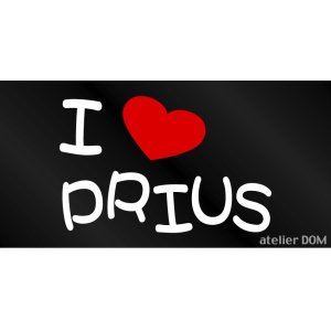 画像: I LOVE PRIUS まるもじステッカー