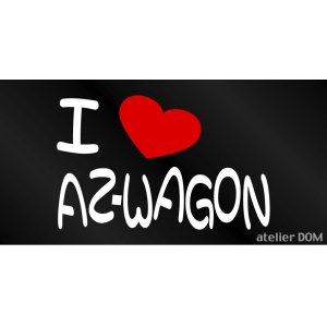 画像: I LOVE AZ-WAGON まるもじステッカー