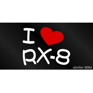 画像: I LOVE RX-8 まるもじステッカー