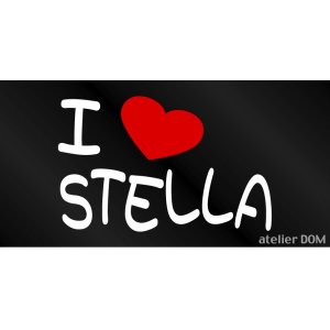 画像: I LOVE STELLA まるもじステッカー