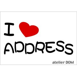 画像: I LOVE ADDRESS まるもじステッカー