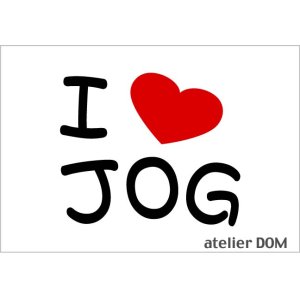 画像: I LOVE JOG まるもじステッカー