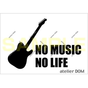 画像: NO MUSIC NO LIFE ステッカー テレキャスタータイプ (Sサイズ)