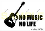 画像: NO MUSIC NO LIFE ステッカー DOVEタイプ (Sサイズ)