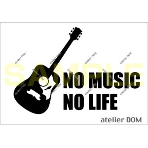 画像: NO MUSIC NO LIFE ステッカー DOVEタイプ (Sサイズ)