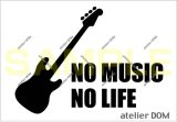 画像: NO MUSIC NO LIFE ステッカー プレシジョンベースタイプ (Sサイズ)