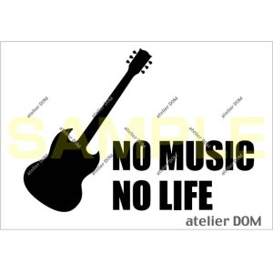 画像: NO MUSIC NO LIFE ステッカー SGタイプ (Sサイズ)