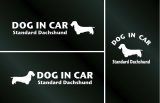 画像: ドッグステッカー『DOG IN CAR』スタンダードダックスフンド ワイヤーヘアード 3枚組