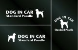 画像: ドッグステッカー『DOG IN CAR』スタンダードプードルB 3枚組