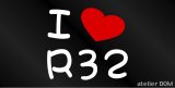 画像: I LOVE R32 まるもじステッカー