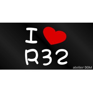 画像: I LOVE R32 まるもじステッカー