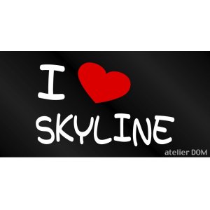 画像: I LOVE SKYLINE まるもじステッカー