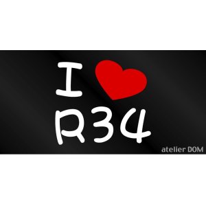 画像: I LOVE R34 まるもじステッカー