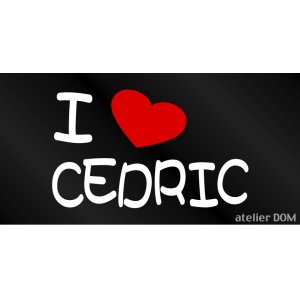 画像: I LOVE CEDRIC まるもじステッカー