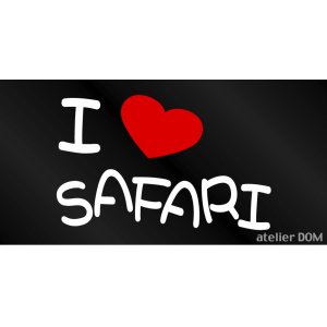 画像: I LOVE SAFARI まるもじステッカー