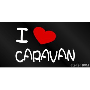 画像: I LOVE CARAVAN まるもじステッカー