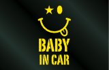 画像:  BABY IN CAR ニコちゃんステッカー Dタイプ