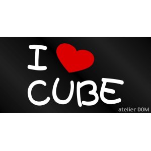 画像: I LOVE CUBE まるもじステッカー