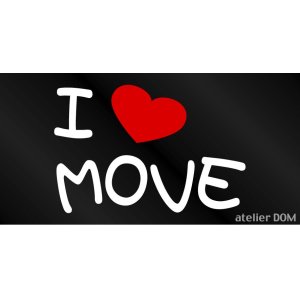 画像: I LOVE MOVE まるもじステッカー