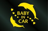 画像: ハワイアン BABY IN CAR イルカステッカー