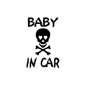 画像: BABY IN CAR ドクロステッカー Aタイプ