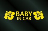 画像: ハワイアン BABY IN CAR ハイビスカス ステッカー