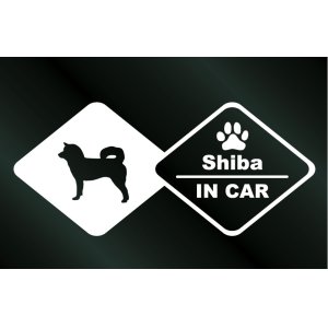 画像: ドッグステッカー  柴犬 IN CAR