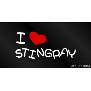 画像: I LOVE STINGRAY まるもじステッカー