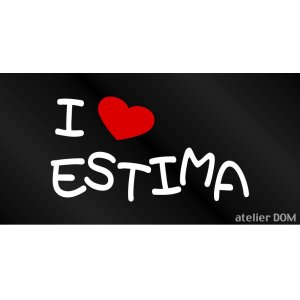 画像: I LOVE ESTIMA まるもじステッカー