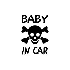 画像: BABY IN CAR ドクロステッカー Bタイプ