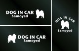 画像: ドッグステッカー『DOG IN CAR』サモエド 3枚組