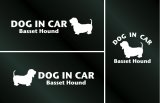 画像: ドッグステッカー『DOG IN CAR』バセットハウンド 3枚組