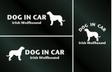 画像: ドッグステッカー『DOG IN CAR』アイリッシュウルフハウンド 3枚組