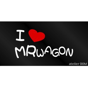 画像: I LOVE MR WAGON まるもじステッカー