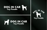 画像: ドッグステッカー『DOG IN CAR』トイプードル Bタイプ 3枚組