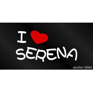 画像: I LOVE SERENA まるもじステッカー