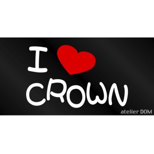 画像: I LOVE CROWN まるもじステッカー