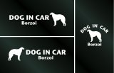 画像: ドッグステッカー『DOG IN CAR』ボルゾイ 3枚組