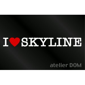 画像: I LOVE SKYLINEスカイライン ステッカー