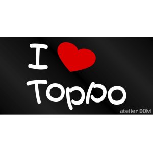 画像: I LOVE TOPPO まるもじステッカー